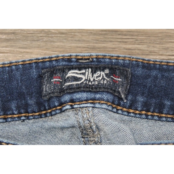 Silver Jeans Co Suki Skinny Crop‎ Jeans W28 L25 Dark Wash Denim Womens - Picture 3 of 10